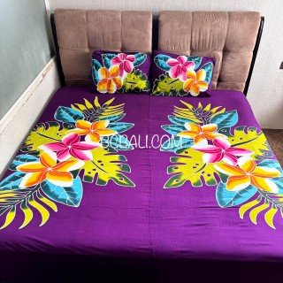 Bedsheet Rayon Hand Painted Beautiful Design Originally by Balinese Artisans